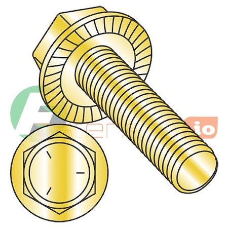 Newport Fasteners Grade 5, 1/4"-20 Hex Flange Bolt, Zinc Yellow Steel, 1-1/2 in L, 1250 PK 577025